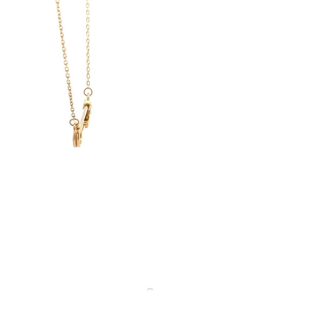 18K Yellow Gold Necklace Chain Pendant Pin 16.5 inches with one inch extension 2 - Picture 4 of 10